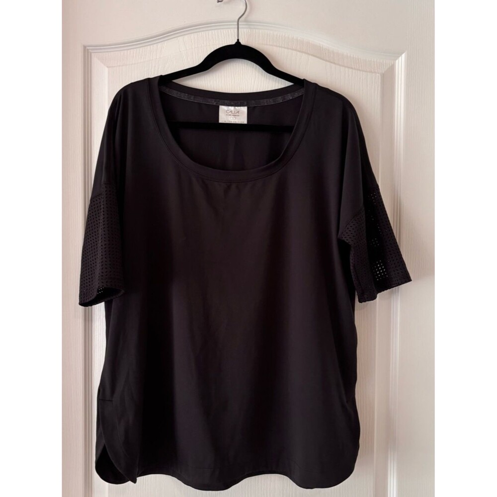 CALIA by Carrie Underwood Limited Edition Black Mesh Sleeve Top